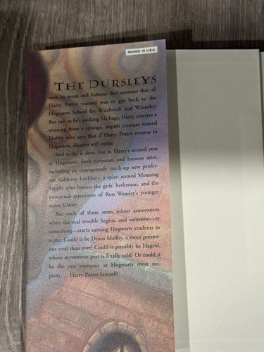 Harry Potter Chamber of Secrets 1st American Ed. June 1999 HC w/ Dust Jacket - Picture 2 of 11