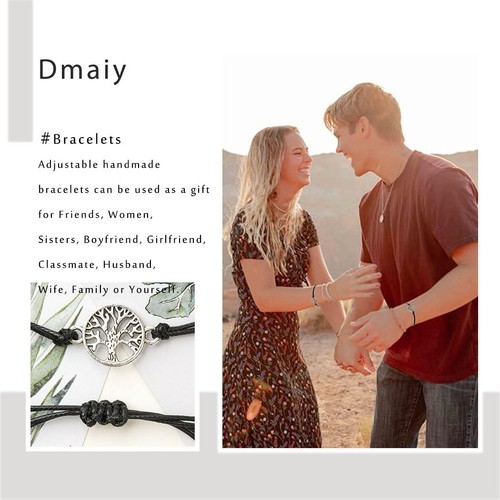 Best Friend Bracelets Friendship Lovers Bracelets Braide Rope Bracelet Set with - Picture 4 of 7