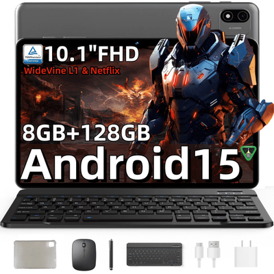 ALPHAWOLF T615 10.1インチタブレット 20GB+128GB Alphawolf Latest Android 15 Tablets Computer Set with keyboard, Wi