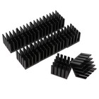 Lovoski 10pcs Aluminum Heat Radiator Heatsink Cooling Fin 20x20x16mm Black