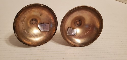 2 Vintage IS International Silver Co Weighted Cand1estcik Holders lb 3oz - Picture 3 of 7