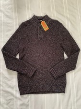 Fat Face UK - Navy oversized Chunky Knit Mock Neck Sweater - Men's Size M - NEW