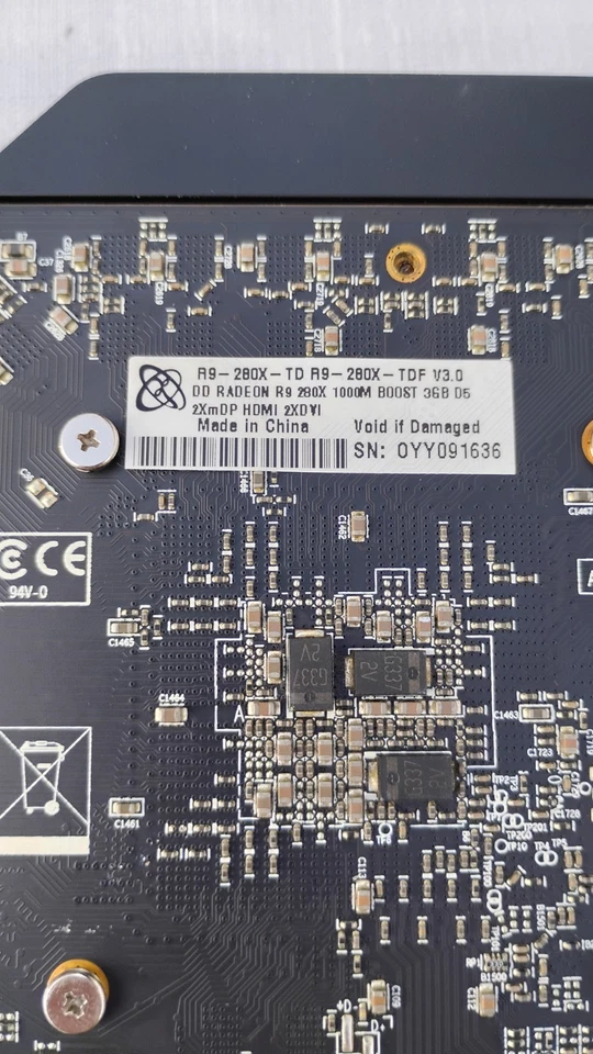 AMD Radeon R9 280X 3GB GDDR5 Graphics Card – Dual DVI HDMI DP – Tested & Working - Image 3 of 3