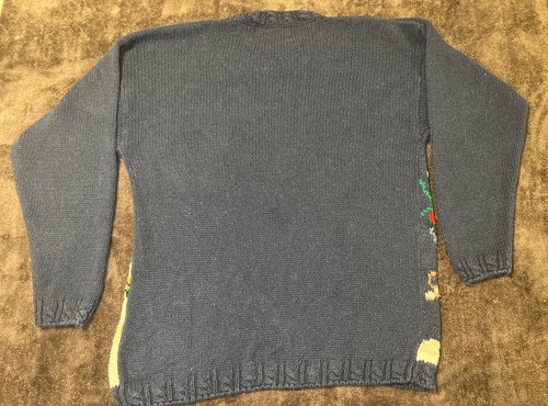 Maglione Babbo Natale Vintage Crystal-Kobe Natale, Donna Taglia L, Blu Navy 🎅 🦌 - Foto 7 di 14