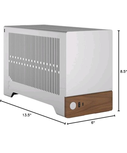 Fractal Design Terra Mini ITX PC-Gehäuse | Holz Nussbaum Frontplatte | Silber - Bild 8 von 8