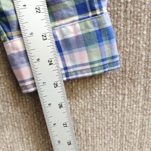 Polo Ralph Lauren Classic Fit Plaid Oxford Shirt Men's M Flesh Pony Button OCBD - Picture 5 of 12