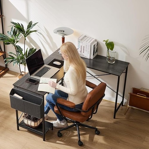 L Shaped Gaming Desk and Power Outlets, Reversible Computer Desk - Picture 8 of 8