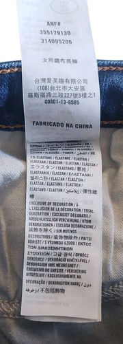 Pantalones de mezclilla ajustados de tiro bajo laterales con patrón floral Hollister talla 3 cintura de 27 pulgadas - Imagen 7 de 15