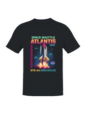 Officially Licensed Nasa Atlantis Space Shuttle 1997 Launch Men's T-shirt