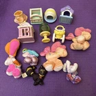 Lot Of 13 Vintage Fisher Price Smooshees & Houses 1980s Dog Horse Elephant