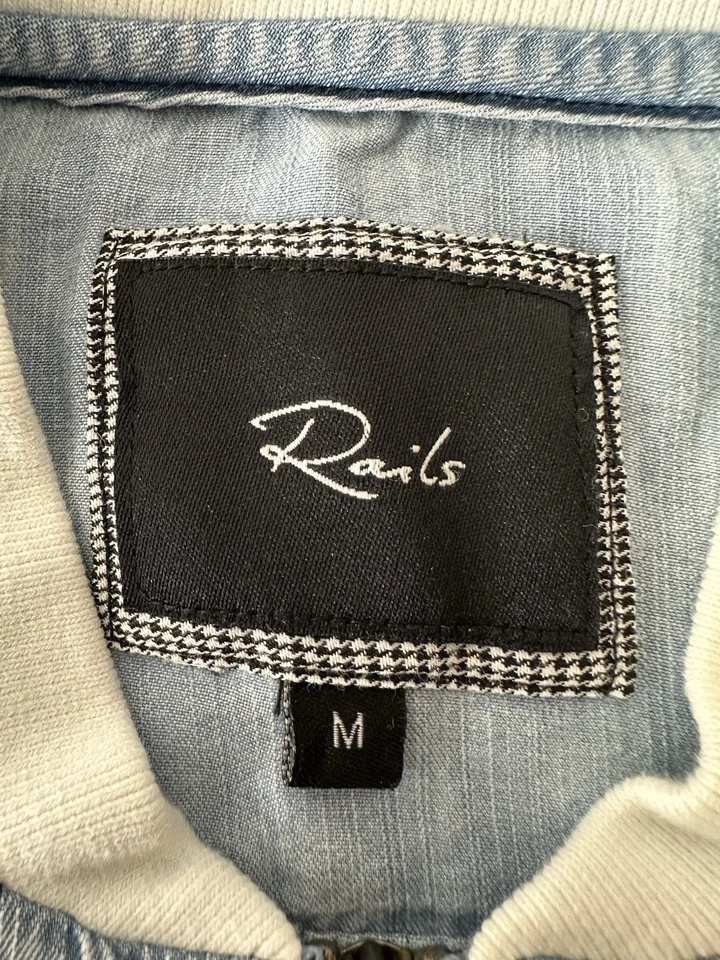 rails jacket Women Medium Denim Full Zip Designer Blue - Image 3 of 4