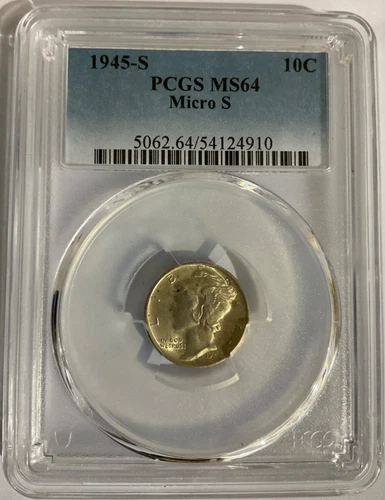 1945 S Mercury Dime 10C Micro S  PCGS MS64 54124910