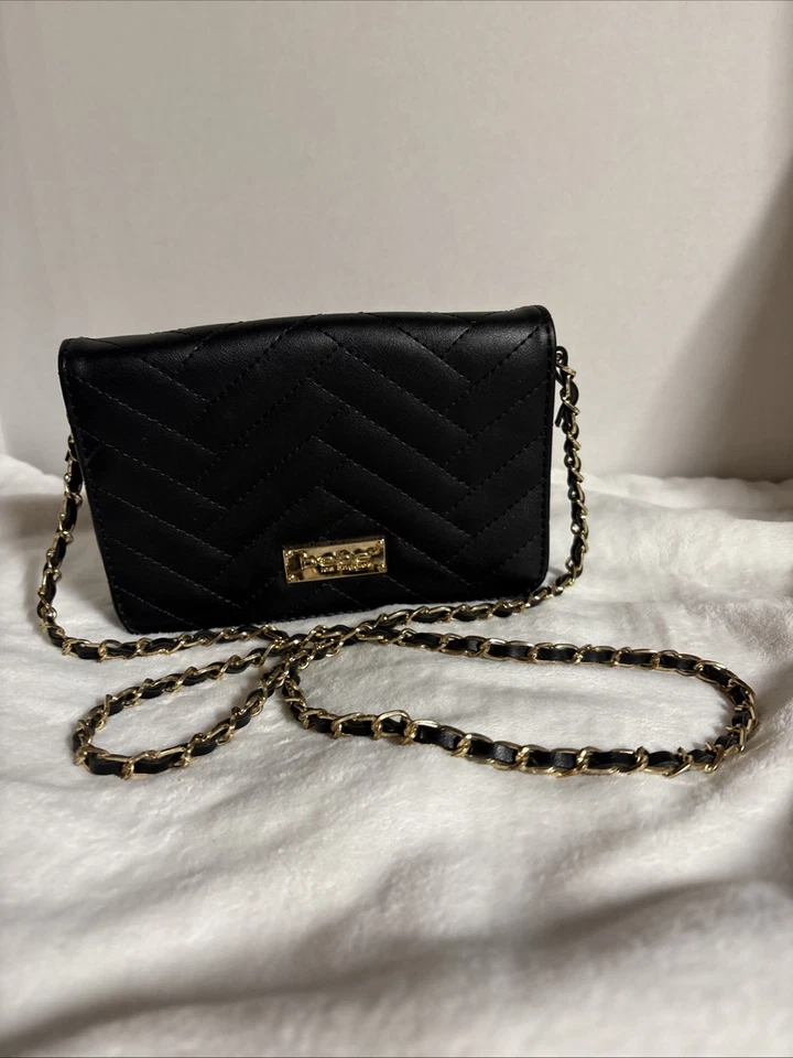 Bebe Black Wallet Clutch Chain Strap Cocktail Crossbody Bag - Image 3 of 4