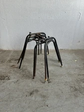 Set of Four Original 1960's Herman Miller Eames H Bases Original Black 