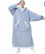 Bedsure Oversized Wearable Blanket Hoodie Long Hooded Blanket Snuggy