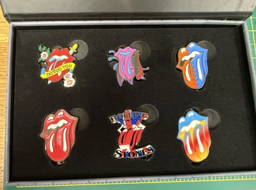 The Rolling Stones 6 Badge Set Very High Quality Metal Badge Set Official