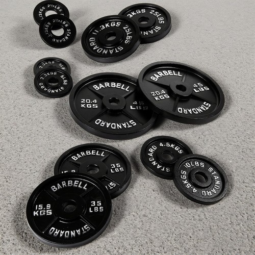 Heavy Duty 2 Inch Olympic Cast Iron Weight Plates 10lbs 4 Pack Home Gym New - Picture 4 of 28