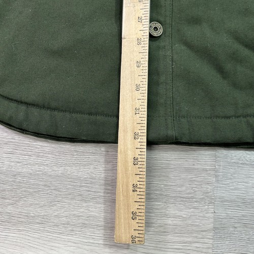 NEW Duluth Trading Jacket Mens Medium Green Burly Flex Fire Hose Shacket Lined - Picture 9 of 11