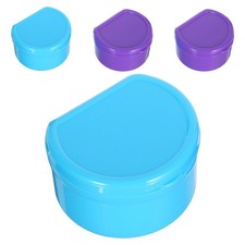 4 Pcs Portable Denture Container Leak Proof Design With Filter Basket For Travel