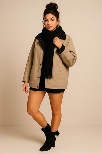 White Stag Größe 2X Plus beige Jacke Kapuze Druckknopfleiste wasserabweisend Damen - Bild 5 von 11