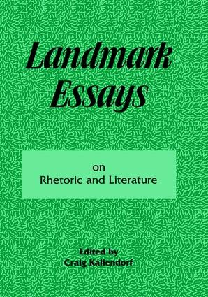 Landmark Essays on Rhetoric and Literature