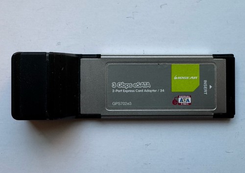 IOGEAR eSATA Dual Port Laptop Express Card Adapter Host 3Gbps GPS702e3W6 TESTED - Zdjęcie 2 z 3