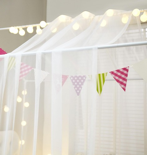 House Bed Canopy Bed Curtains with Lights,Montessori Floor Bed Canopy for Gir... - Bild 5 von 8