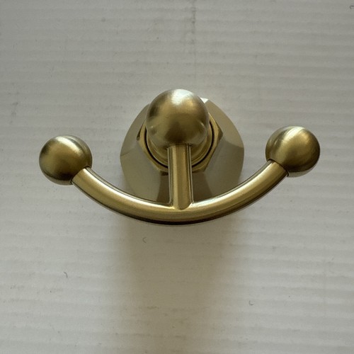 ROHL Palladian Hex Wall Mount Double Robe Hook Chrome Nickel Satin Brass Black - Picture 11 of 12