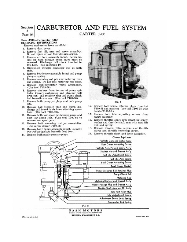 1936 1937 1938 1939 Nash Repair Shop Manual 400 Lafayette Deluxe Ambassador 6 8 - Imagem 3 de 4