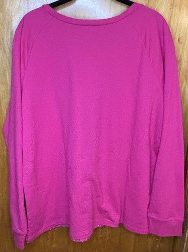 Quacker Factory Pink XL Sweater W/ Embroidered Floral Pattern, Rhinestones  - Picture 2 of 6