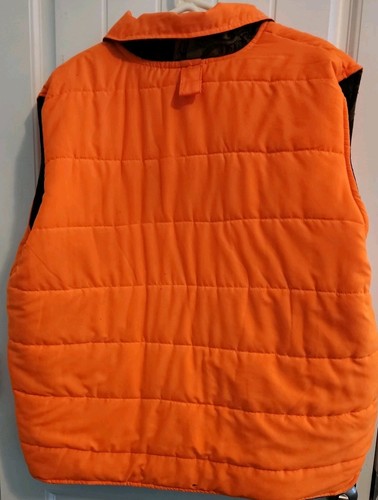 Rebark REVERSIBLE HUNTING CAMO BLAZE ORANGE ZIP UP VEST 2 XL? LIGHTWEIGHT - Picture 6 of 7