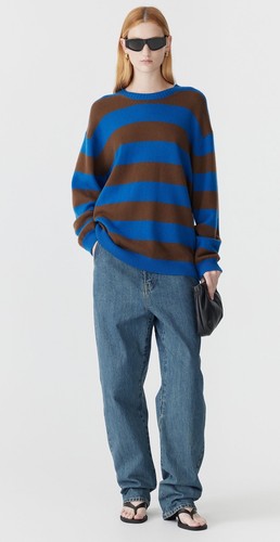 BASSIKE Unisex Universal Striped Knit Jumper Wool Cashmere Size L $495 - Picture 2 of 7