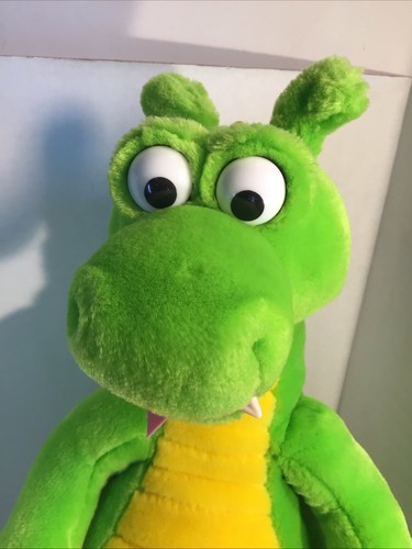 The Adventures of DUDLEY the Dragon 14 Zoll grün Plüschtier Stofftier 1994 stehend - Bild 3 von 6
