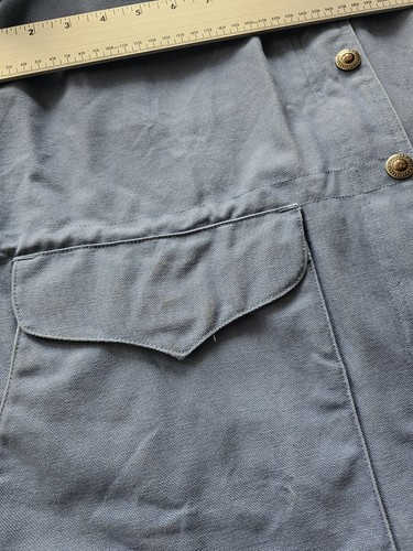 Chaqueta vintage de lona Powder River para tareas de granero para mujer azul medio occidental años 90 - Imagen 5 de 8