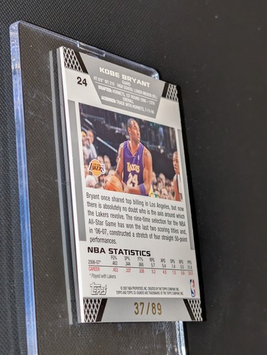 2007-08 Topps Co-Signers Gold Kobe Bryant/Andrew Bynum Dual #37/89 #24 LA Lakers - Picture 6 of 10