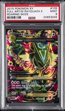 2015 POKEMON XY ROARING SKIES #105 FULL ART/M RAYQUAZA EX PSA 9