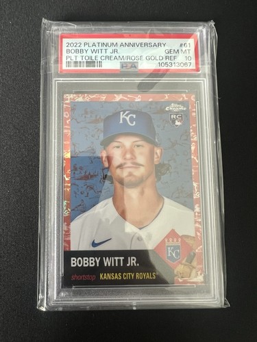 2022 Topps Chrome Platinum Bobby Witt Jr. Toile Cream/Rose Gold PSA10