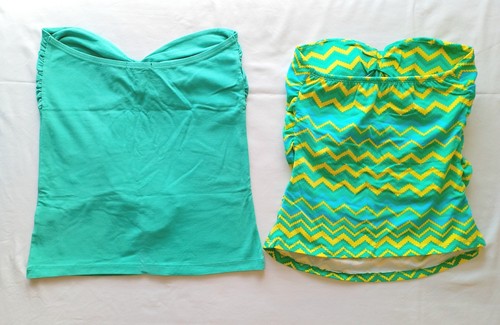 NEW 2 x strapless bustier tops, stretchy, size 10 - Picture 2 of 8