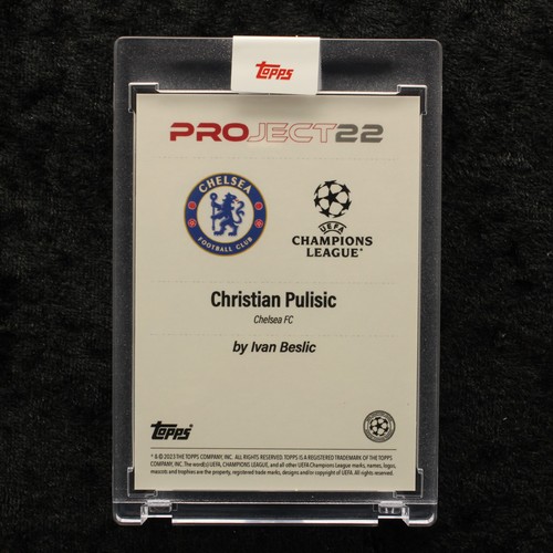 Topps Project 22 Christian Pulisic Chelsea FC by Ivan Beslic UEFA Soccer Cards - Picture 2 of 2