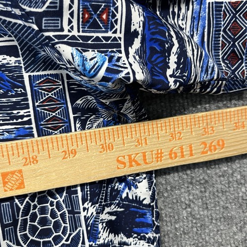 Rima Shirt Men 2XL Blue Hawaiin Short Sleeve Button Up Camp Lightweight - Picture 7 of 9