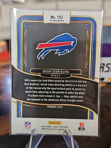 Dion Dawkins 2024 Panini Select Black Gold Shock Prizm Premier Buffalo Bills - Picture 2 of 2