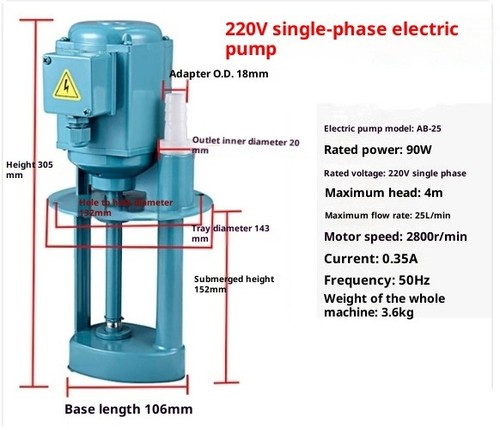 Machine Tool Oil Pump Electric Pump Cooling Pump Machine Tool Water Pump - Picture 10 of 29