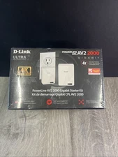 D-Link PowerLine DHP-701AV AV2 2000 Gigabit Kit Ethernet Over Power Line 4K New