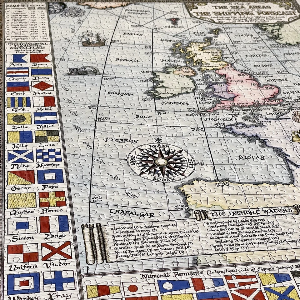 Colour Shipping Forecast Map Jigsaw Puzzle - 1000 pieces - Image 4 of 4