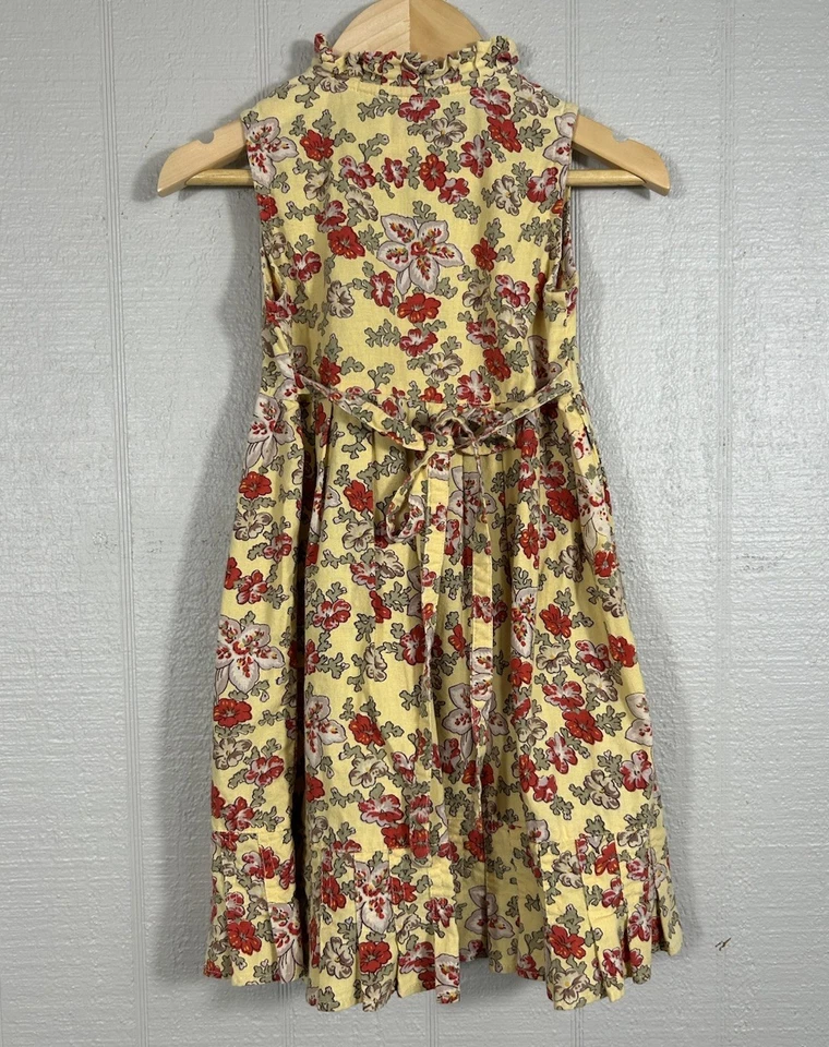 Vestido De Colección April Cornell Sin Mangas Niño Pequeño Talla 2 Cottagecore Amarillo Rojo Floral Foto 2 de 4