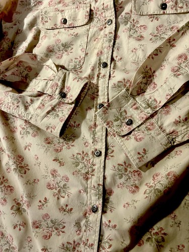 Chaps Western Hemd Knopfleiste Blumenmuster Damen Größe 1X Rosen - Bild 8 von 13