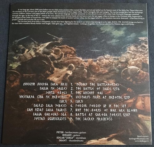 SKYFORGER - Kauja Pie Saules LP (BLACK Vinyl), Limited 400 Copies NEW, Heathen - Picture 6 of 6