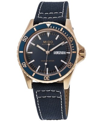 New Mido Ocean Star Tribute Blue Dial Fabric Men's Watch