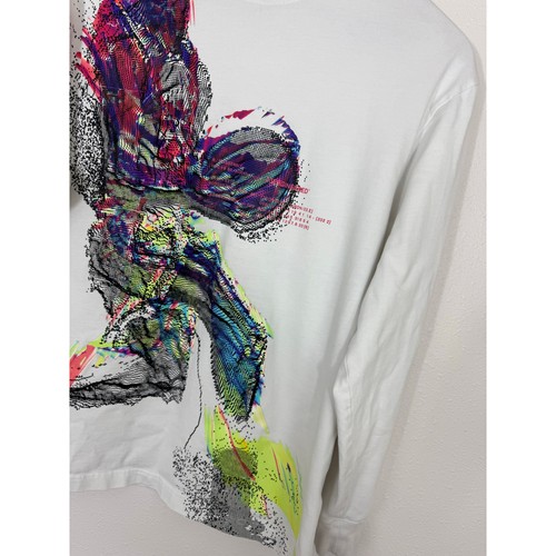 Jordan Brand Jumpman Basketball Long Sleeve Graphic Shirt White Multi Sz Medium - Picture 8 of 8