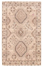 Vintage Oriental Hand-Knotted Carpet 4'5" x 7'6" Traditional Wool Area Rug